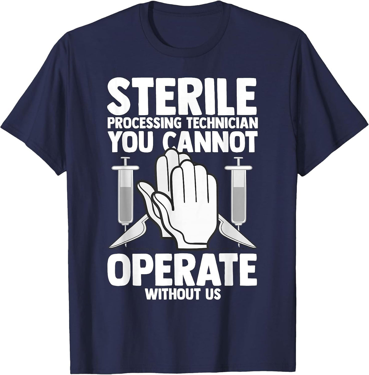 Sterile Processing Technician Instruments Tech Certification T-Shirt - Navy Blue