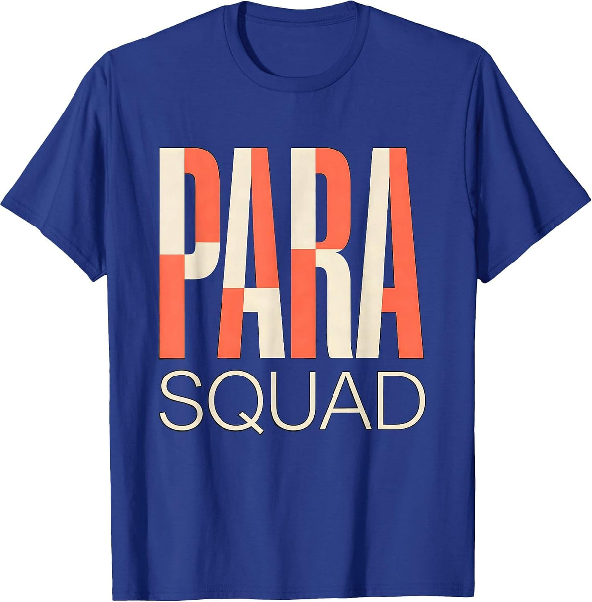 Men's Para Squad Back To School Appreciation Day Tie Dye Work T-Shirt - Royal Blue