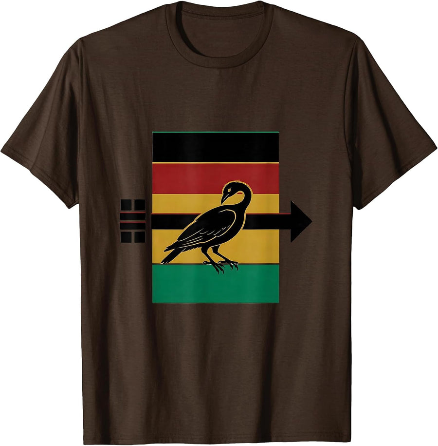 Men's Equality Greater Than Division Antiracism Sankofa Bird T-Shirt - Brown