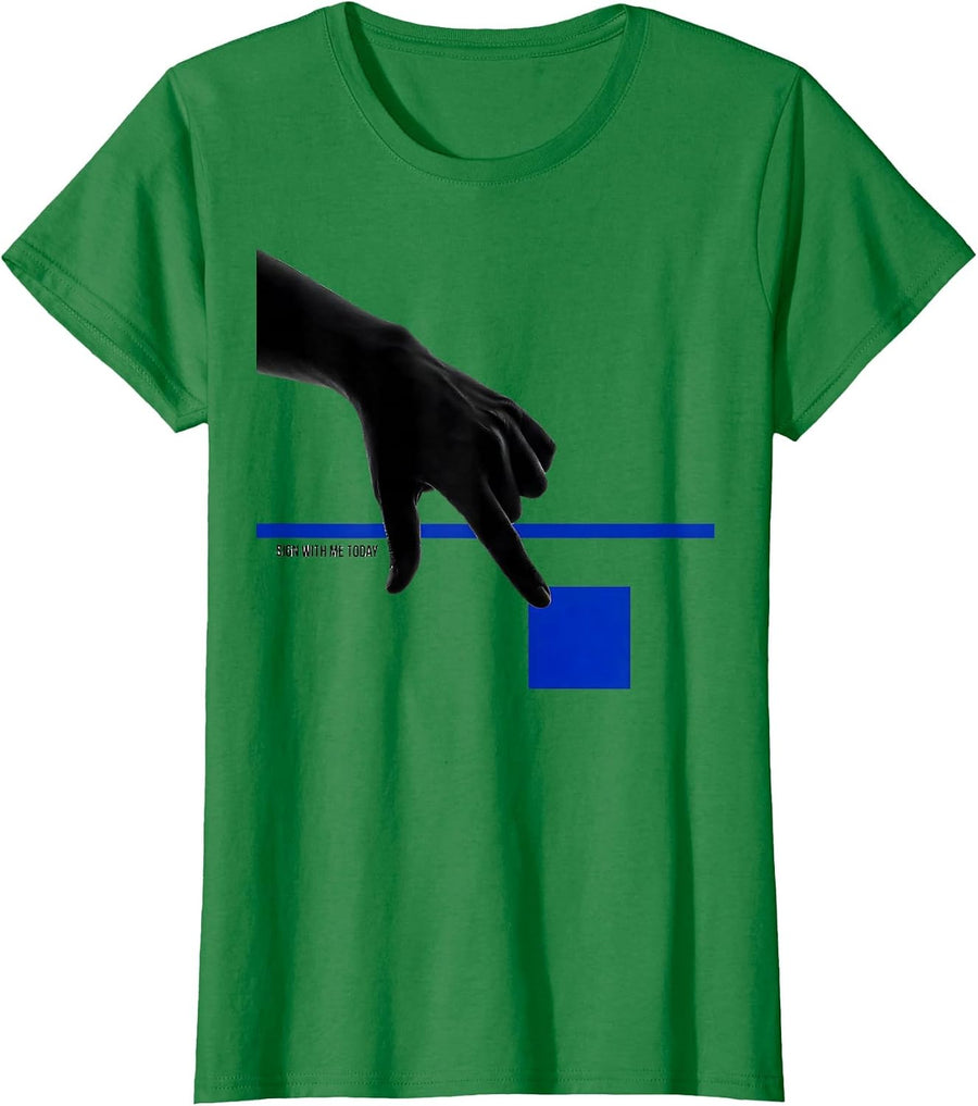 Women's Sign With Me Today Warm ASL Sign Language Teacher Deaf T-Shirt - Kelly Green