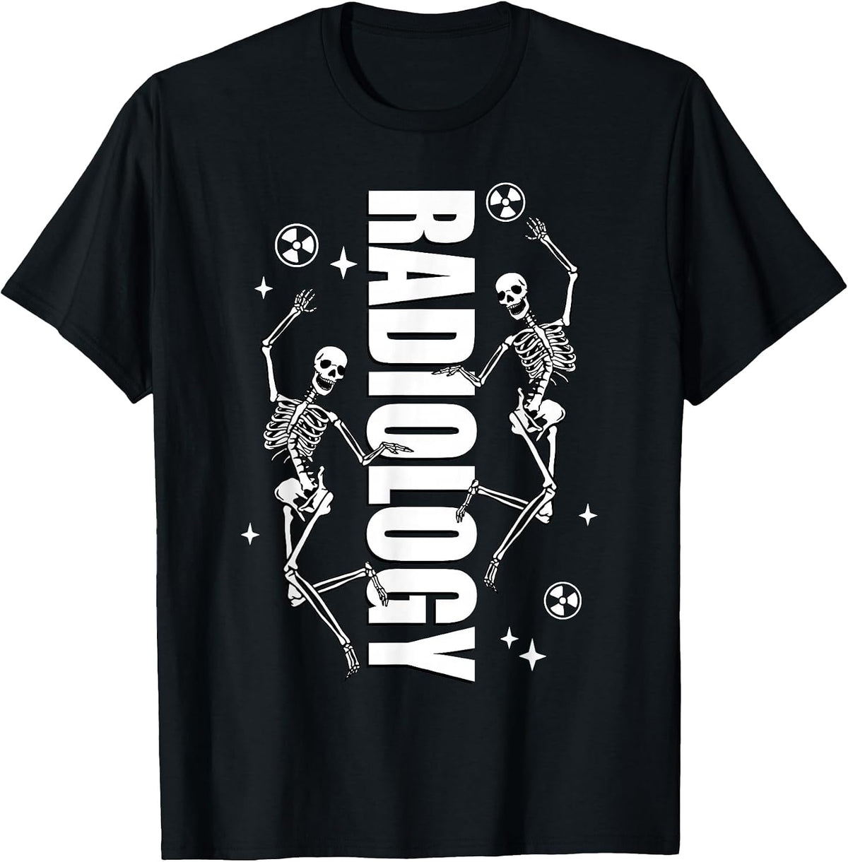 Radiology Department Funny Skeleton Radiologic X-ray Tech T-Shirt - Black