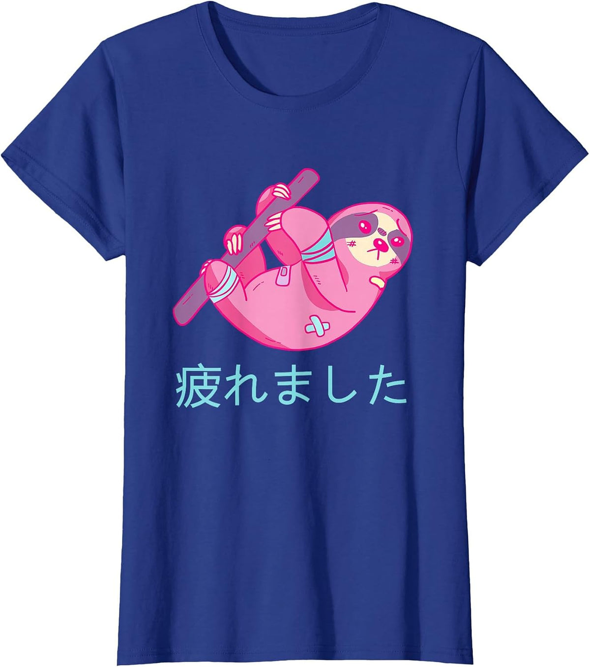 Yami Kawaii Sloth Pastel Goth T-Shirt - Royal Blue