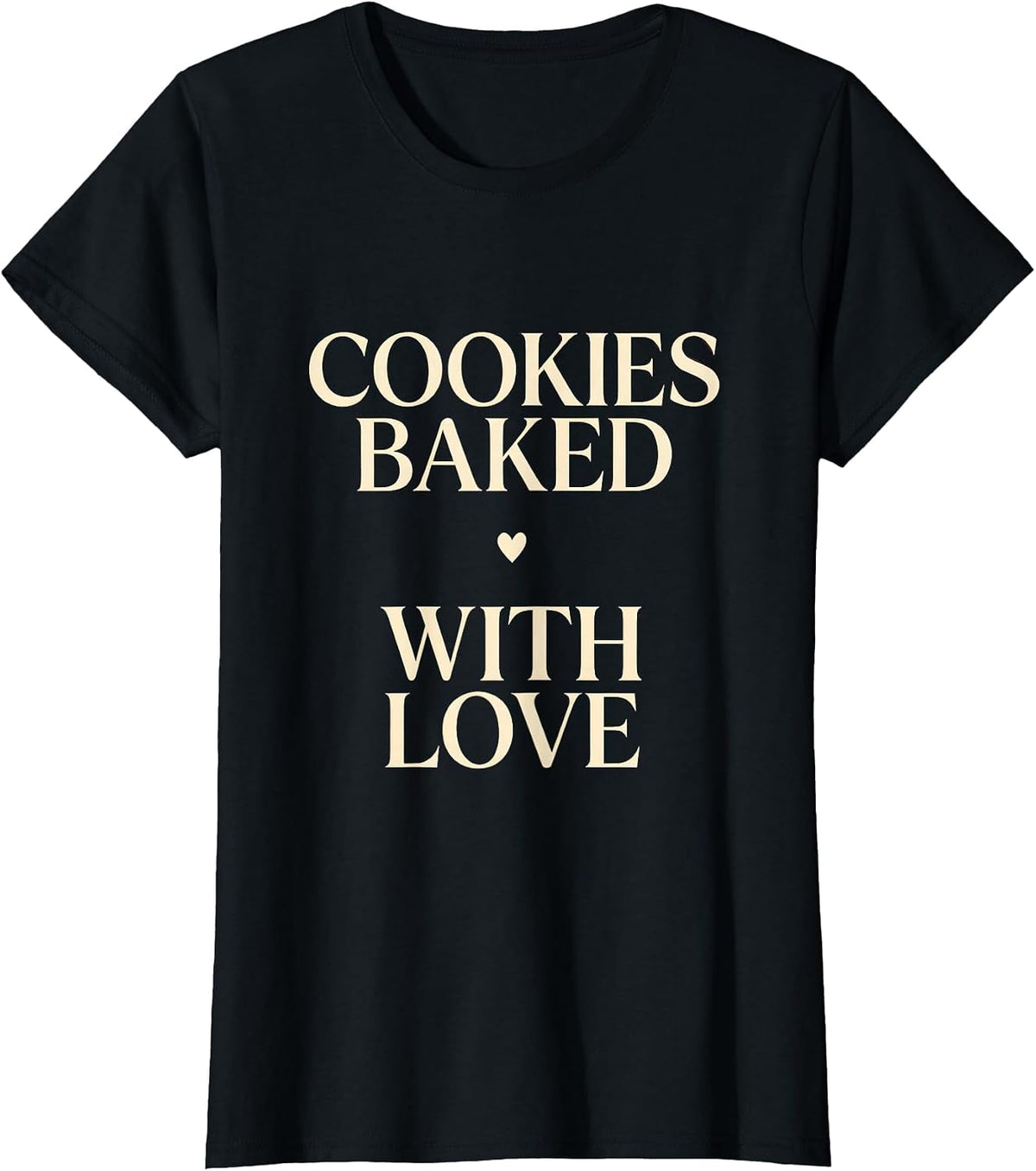Cookies Baked With Love Grandma Design T-Shirt - Black