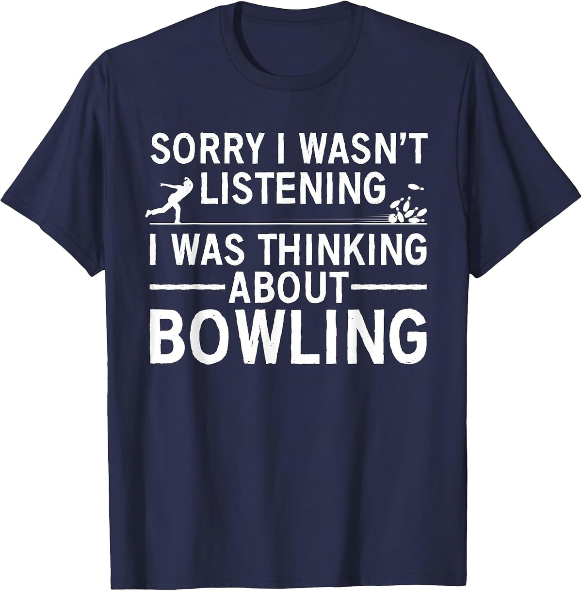 Cool Bowling for Men Women Bowler Spare Me Bowling League T-Shirt - Navy Blue