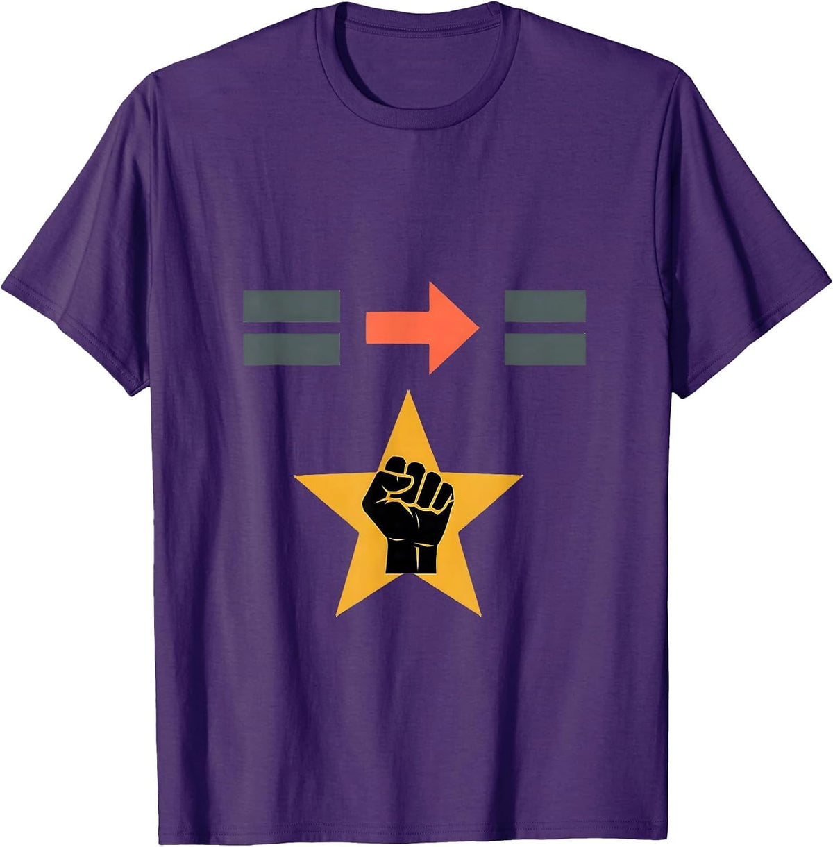 Men's Equality Greater Than Division Black History Symbol T-Shirt - Purple