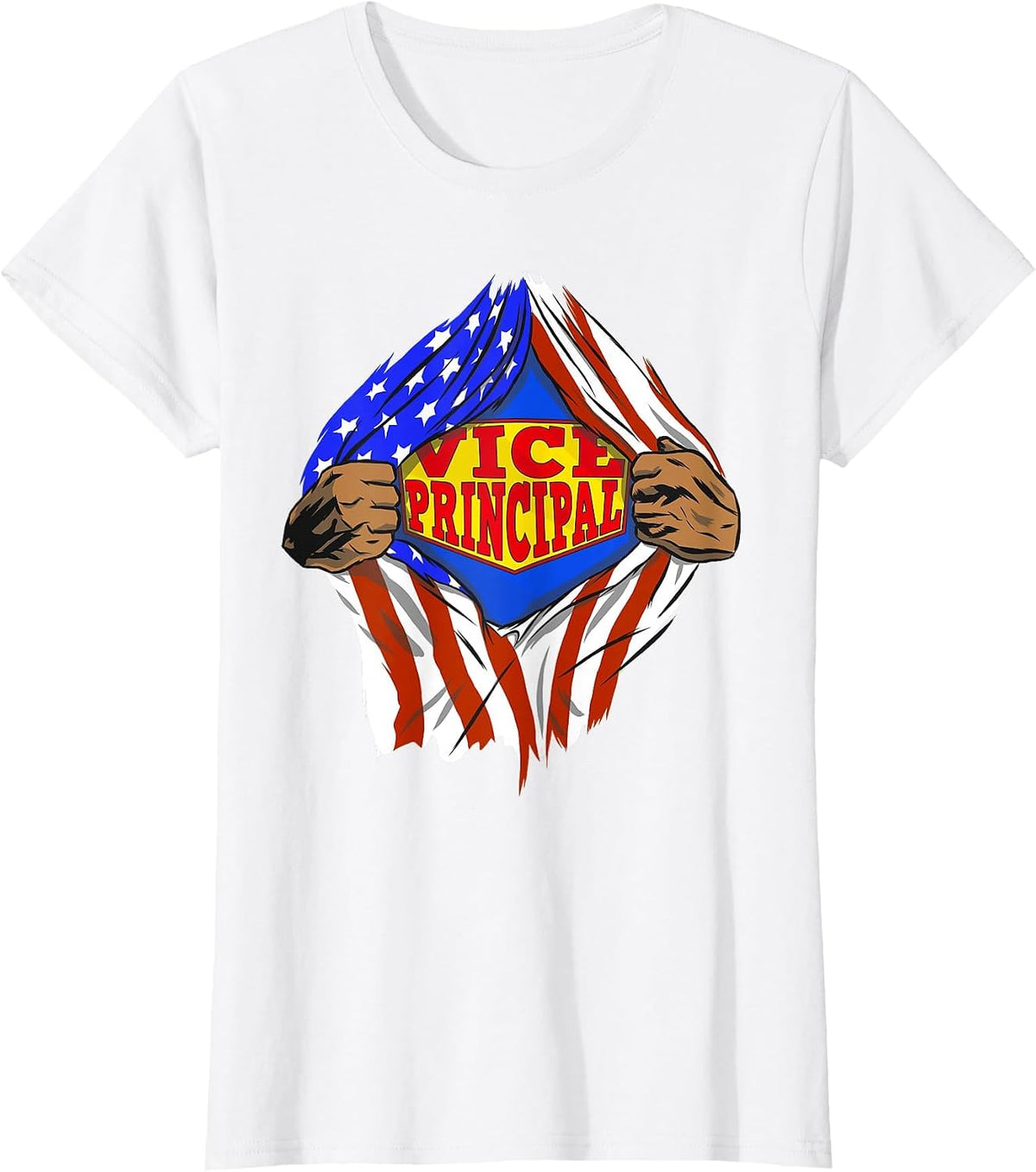 Funny Super Vice Principal Hero Job T-Shirt - White