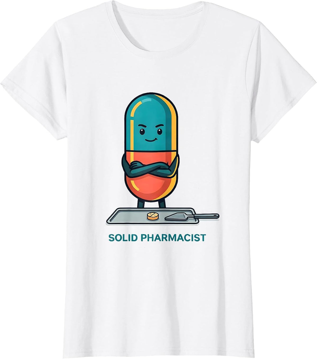 Solid Pharmacist Funny Pharmacy Technician Crew Gift T-Shirt - White