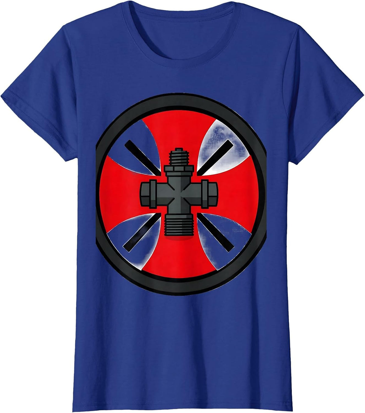 Women's Sealed Firefighter Badge Humor Fireman Gift T-Shirt - Royal Blue