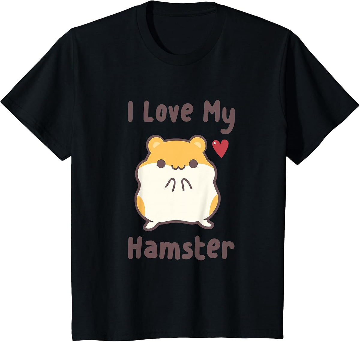 Hamube I Love My Hamster Cute Hammy T-Shirt T-Shirt - Black
