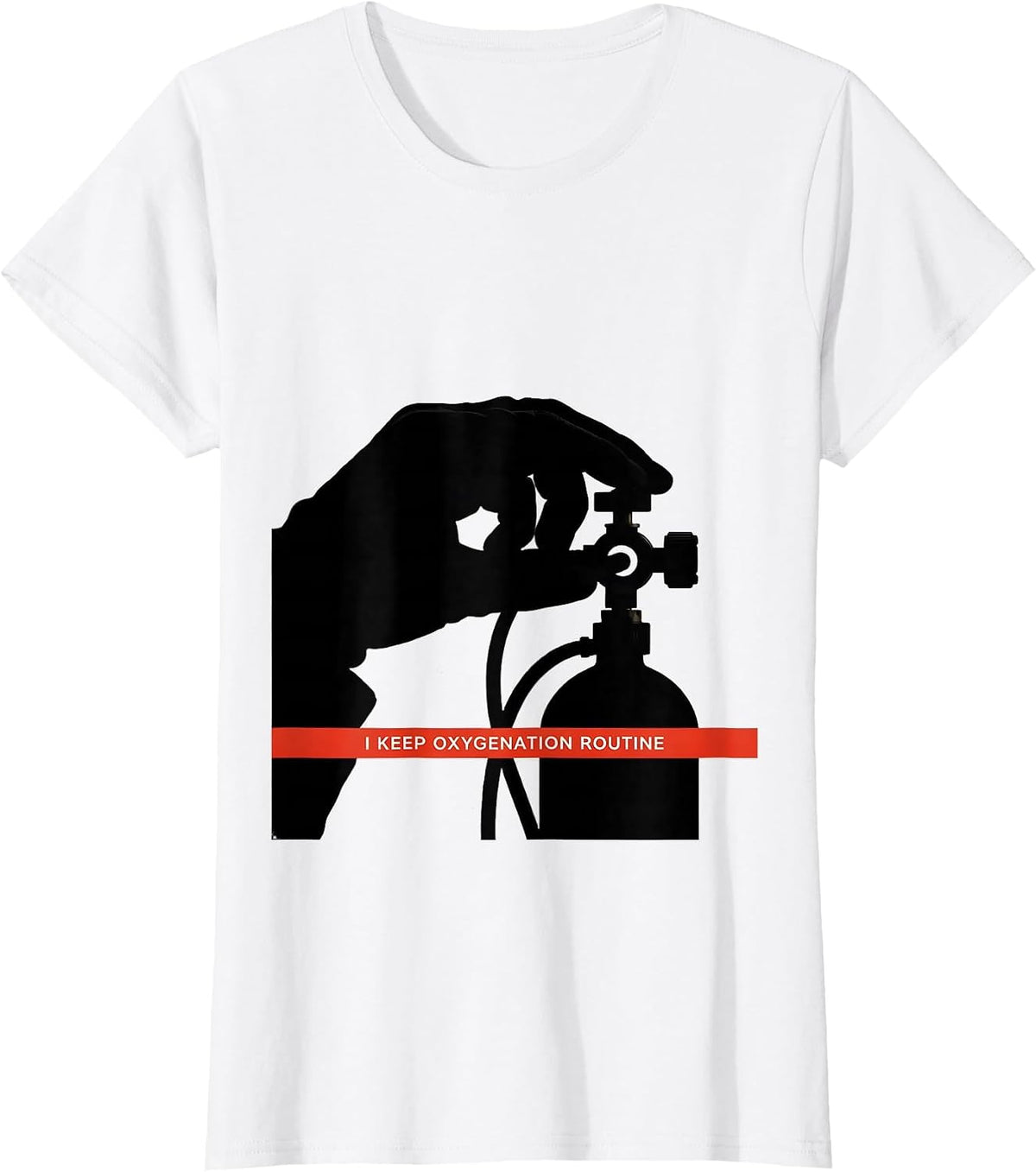I Keep Oxygenation Routine Funny Respiratory Therapist RT T-Shirt - White