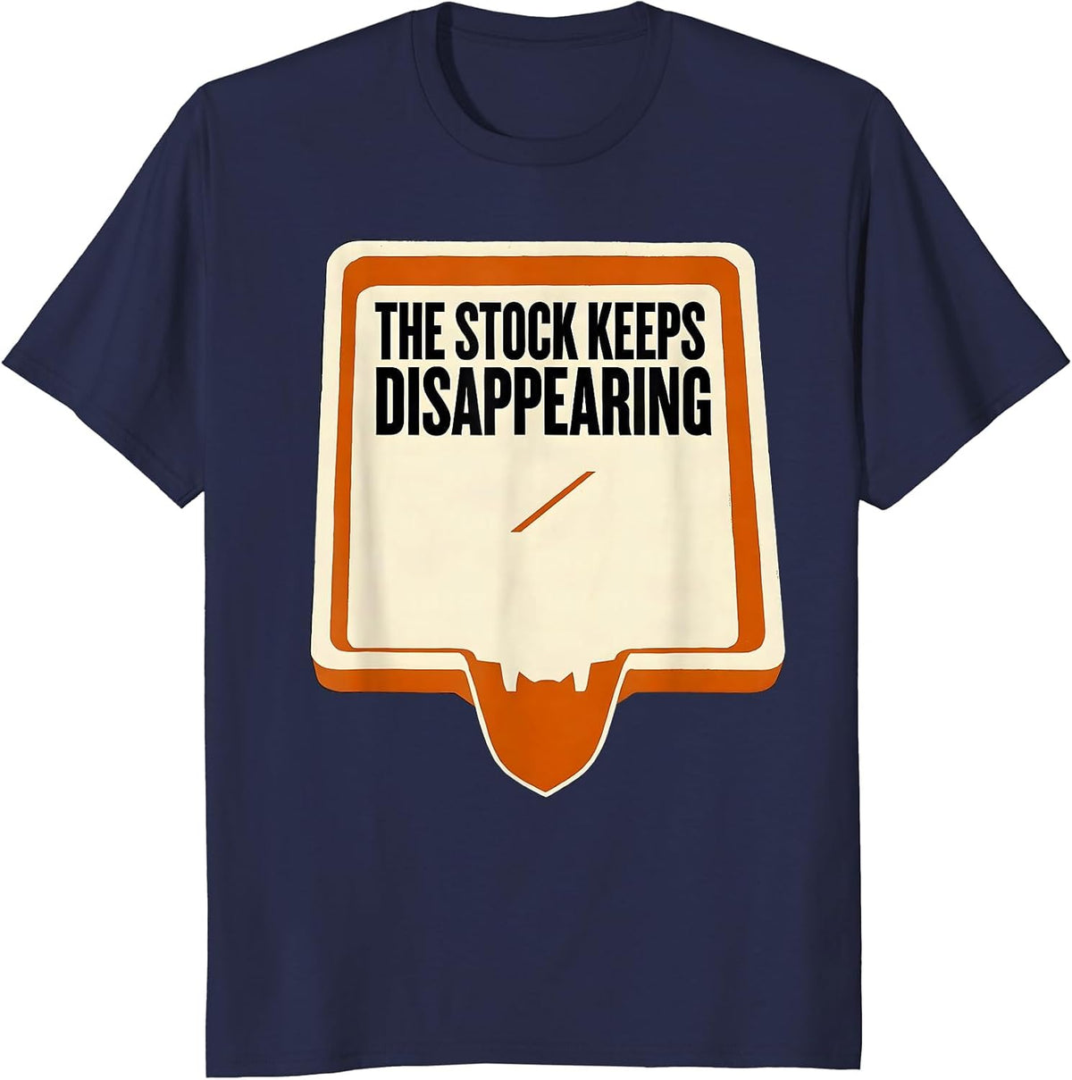 Men's The Stock Keeps Disappearing Funny Pharmacy Tech Halloween T-Shirt - Navy Blue