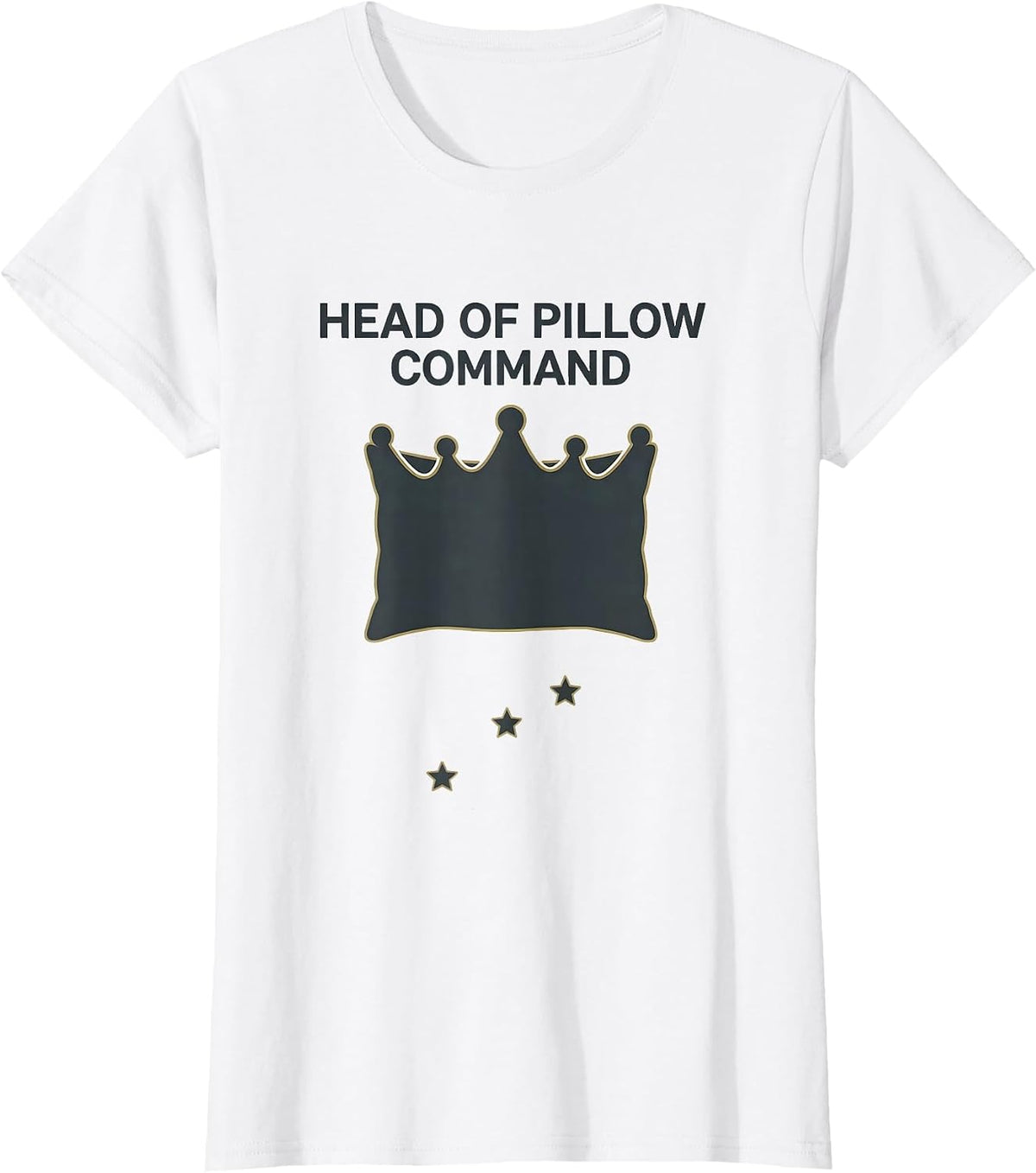 Head Of Pillow Command Editorial Conceptual Slumber Party T-Shirt - White