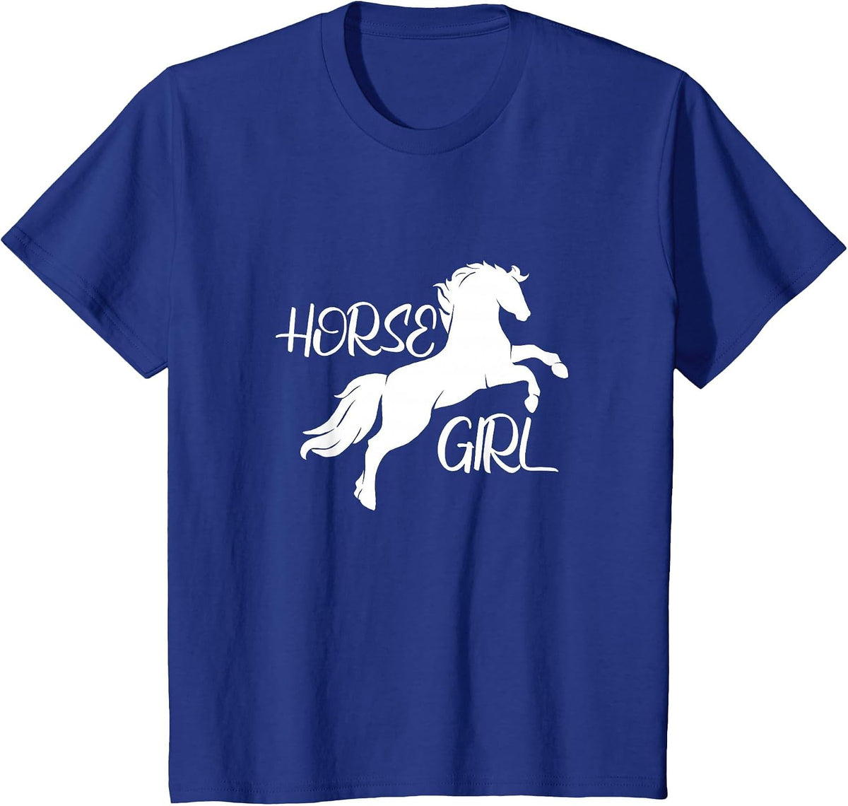 I Love Horses Funny Equestrian Horse Girl T-Shirt - Royal Blue