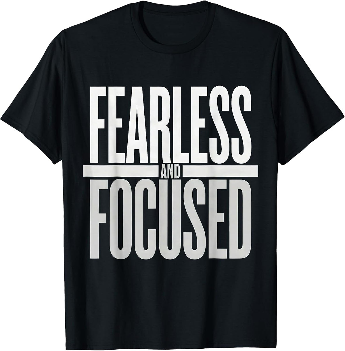 Men's Fearless and Focused Do It Lady Empowerment Design T-Shirt - Black