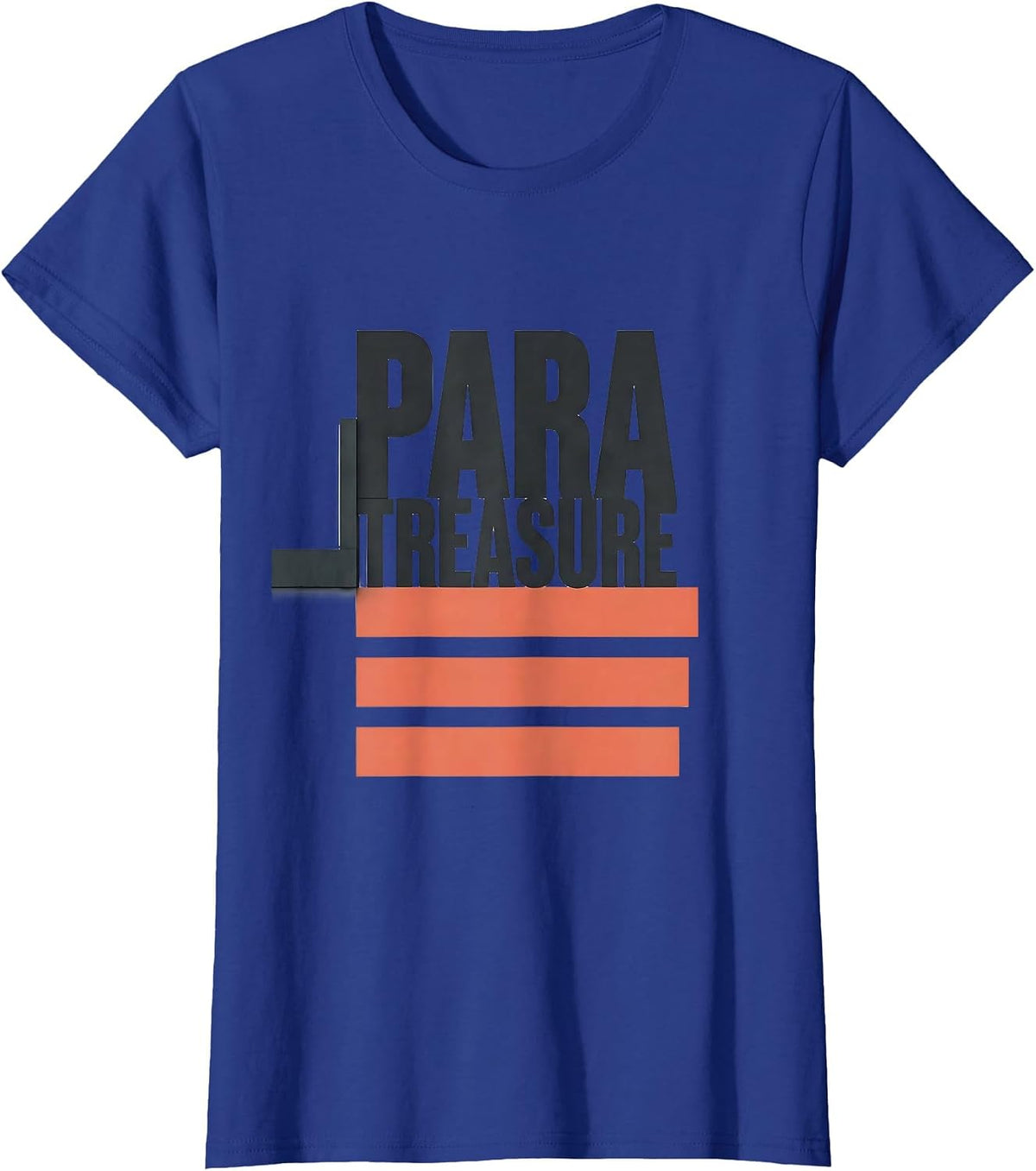 Women's Para Treasure Minimalist Paraprofessional Appreciation Back T-Shirt - Royal Blue