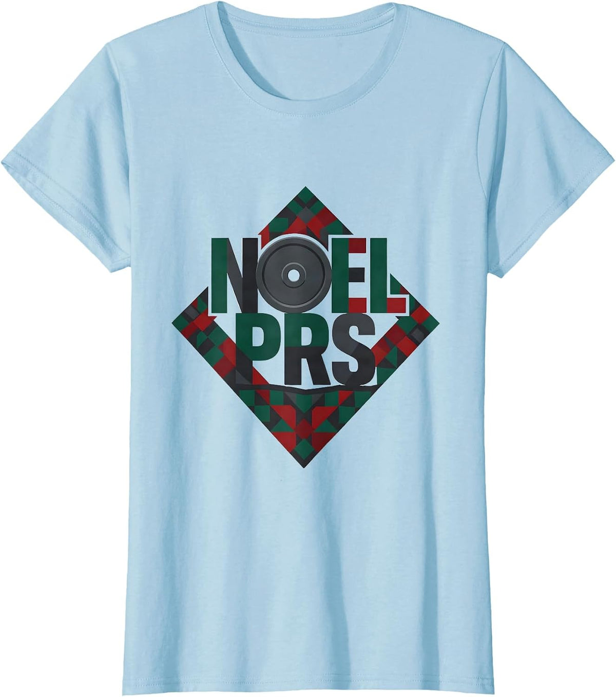 Noel PRs Funny Christmas Gym Weightlifting Fitness Gift T-Shirt - Baby Blue