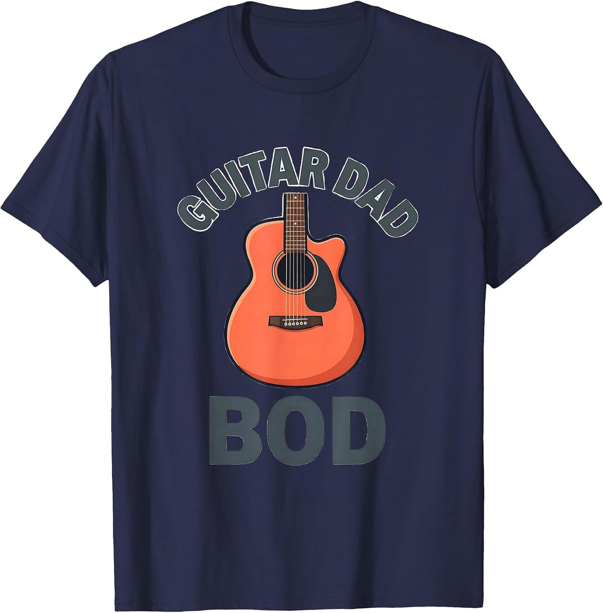 Guitar Dad Bod Funny Guitar Player Dad Gift T-Shirt - Navy Blue