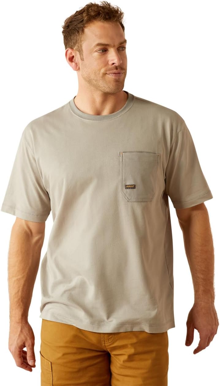 ARIAT mens Rebar Workman 360 Airflow T-shirt - Wild Dove