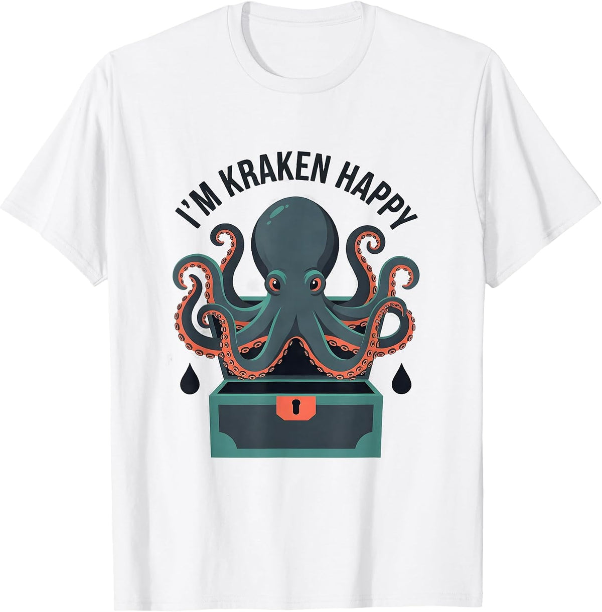 Men's I'm Kraken Happy Vintage Octopus Sea Monster Lover Gift T-Shirt - White