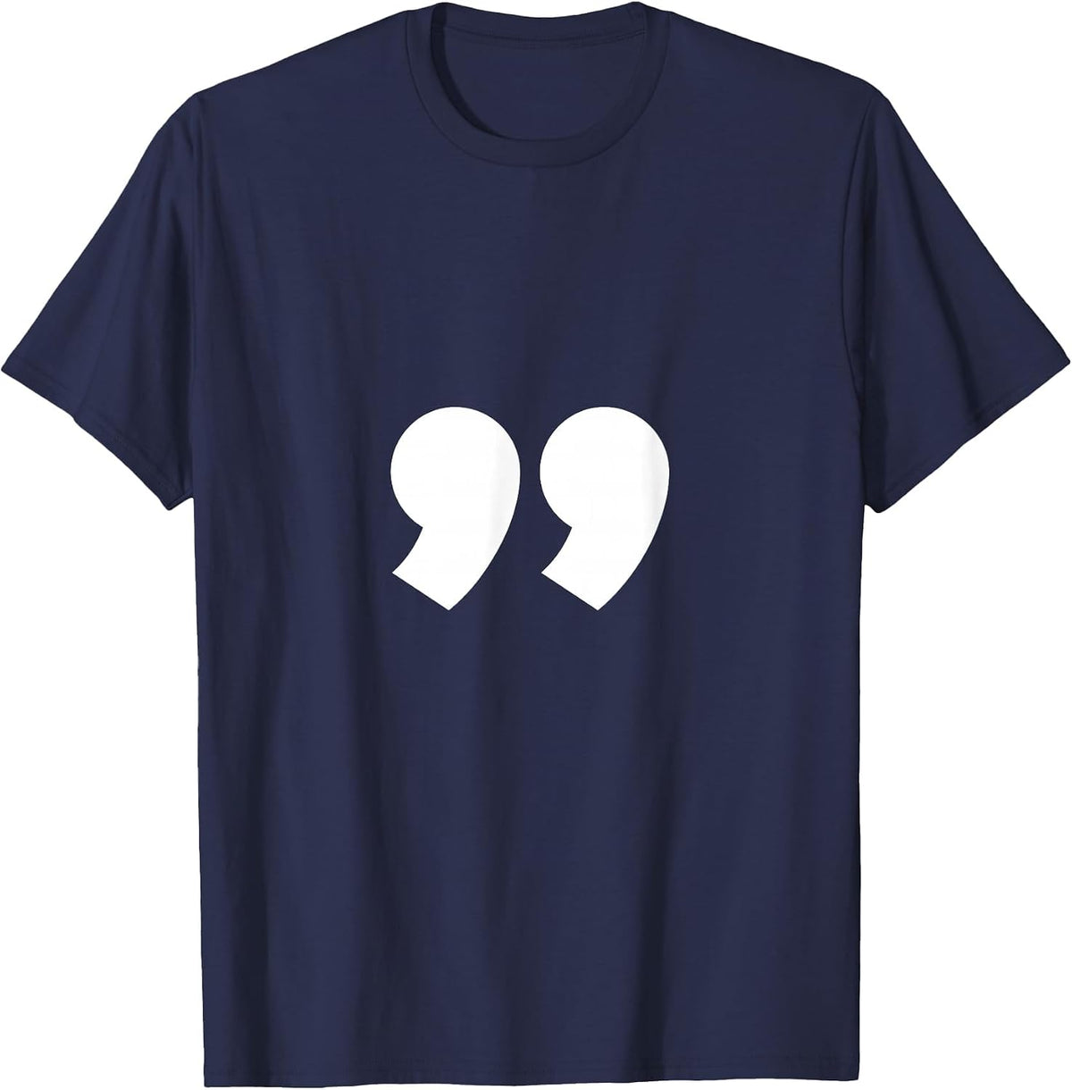 Alphabet Punctuation Quotation Mark T-Shirt T-Shirt - Navy Blue