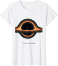 Women's Tidal Stretching Black Hole Astrophysics Science Graphic T-Shirt - White