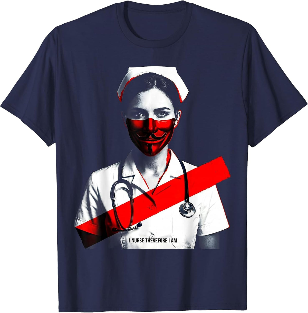 Men's I Nurse Therefore I Am Nursing Design T-Shirt - Navy Blue