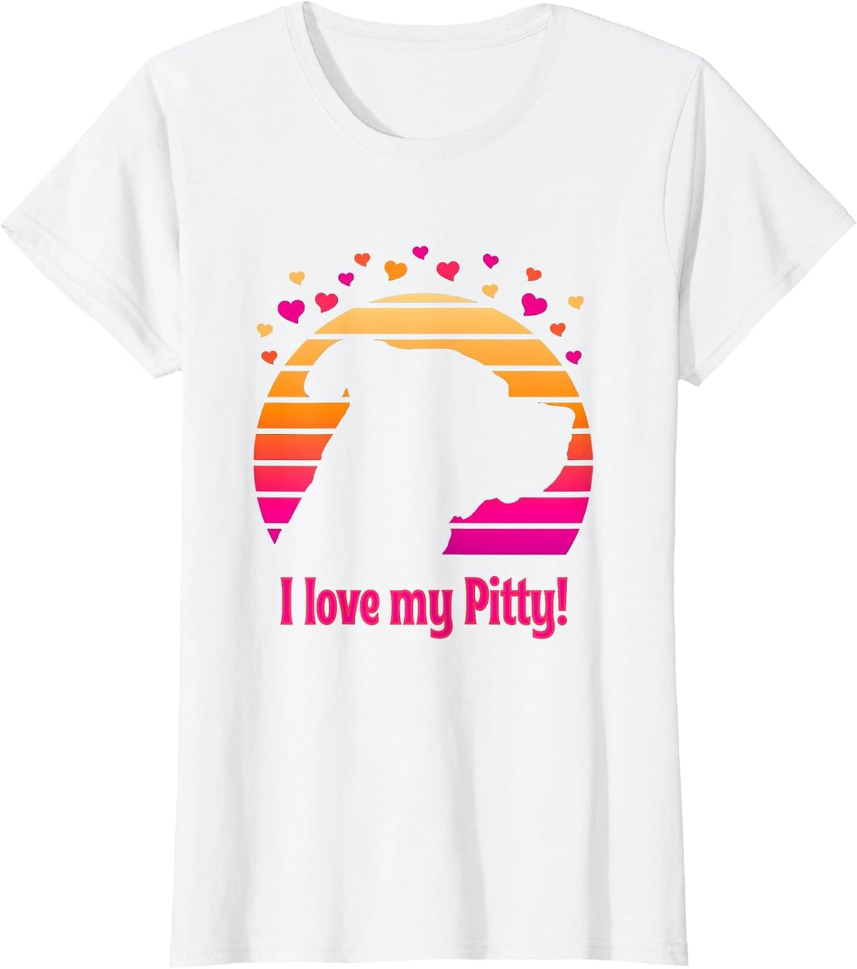 I Love My Pitty, Pittbull, Staffordshire for Men & Women T-Shirt - White