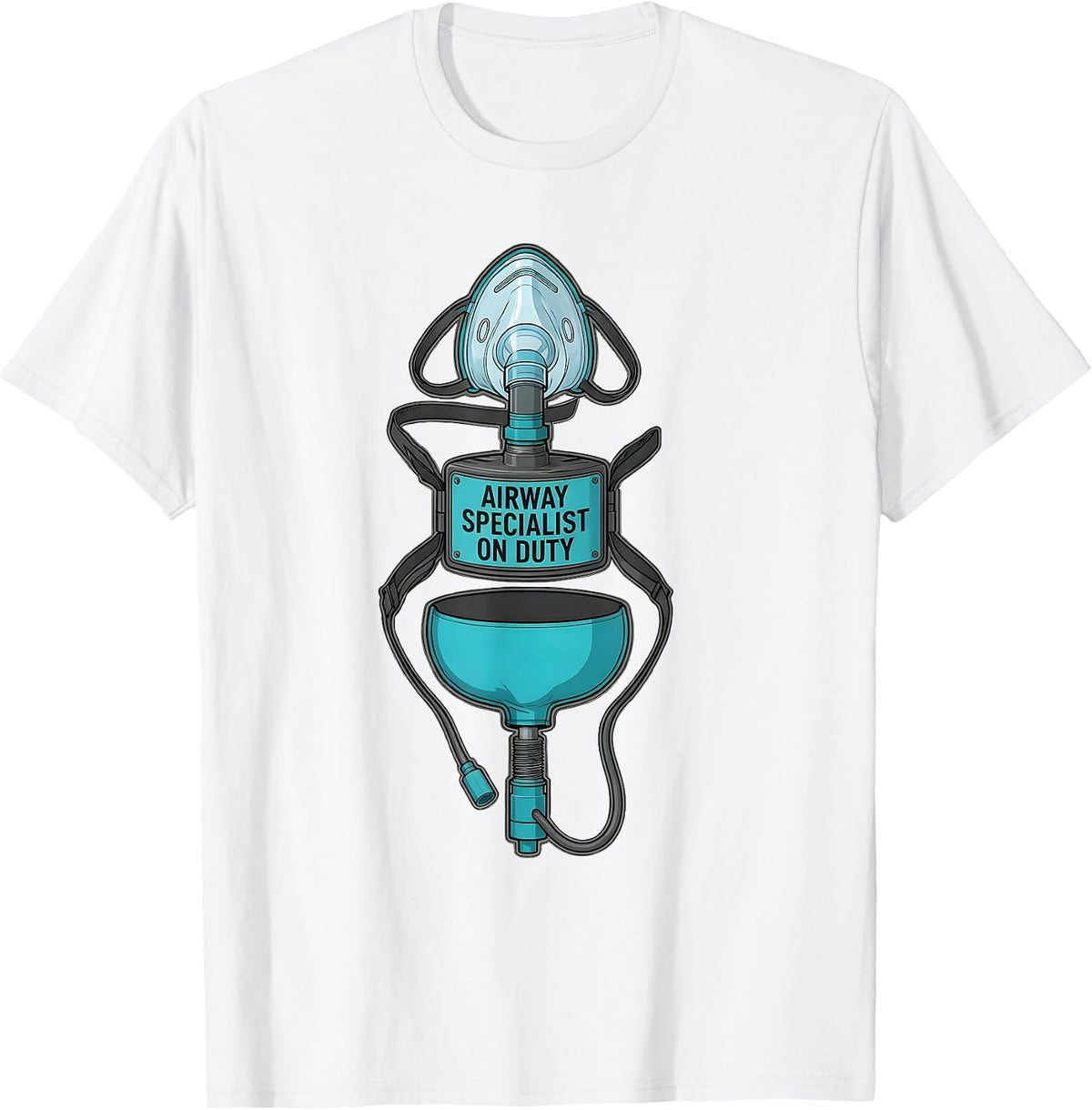 Airway Specialist On Duty Funny Respiratory Therapist RT T-Shirt - White