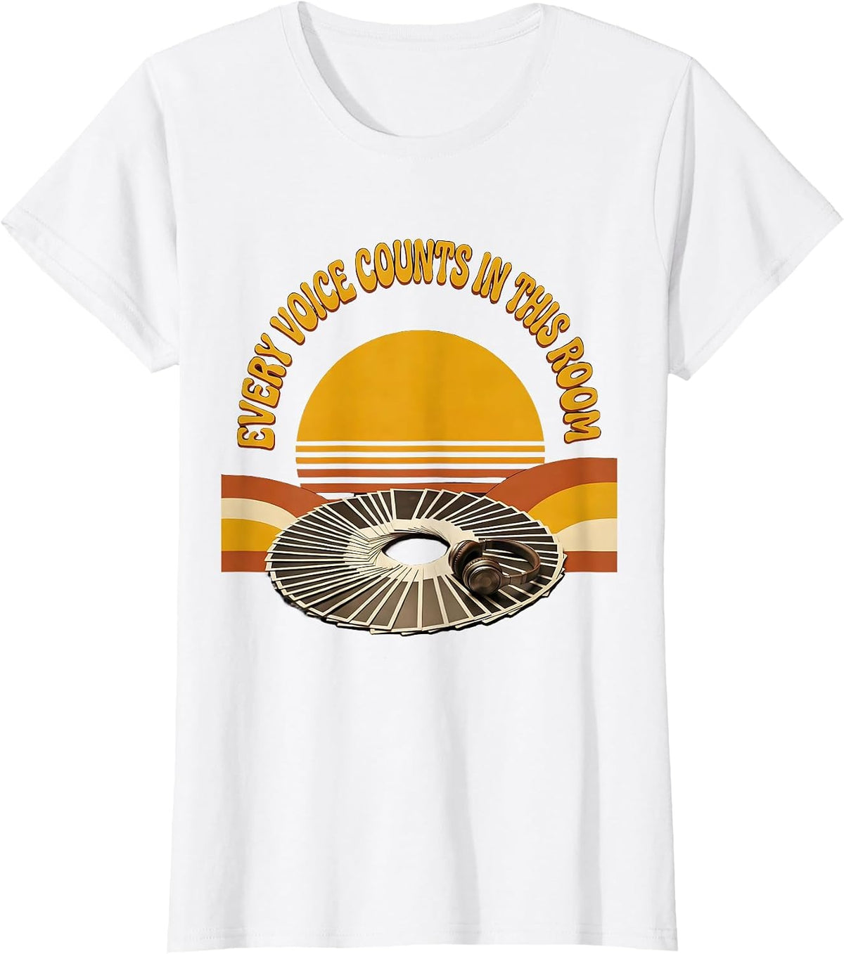 Every Voice Counts In This Room Retro 70s Special Education T-Shirt - White
