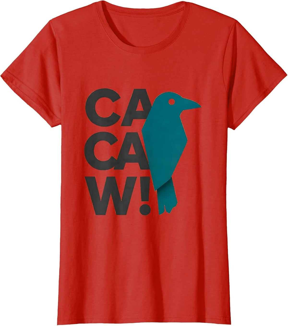 Ca Caw! Funny F Caw F Crow Raven Humor Dark Bird Meme Gothic T-Shirt - Red