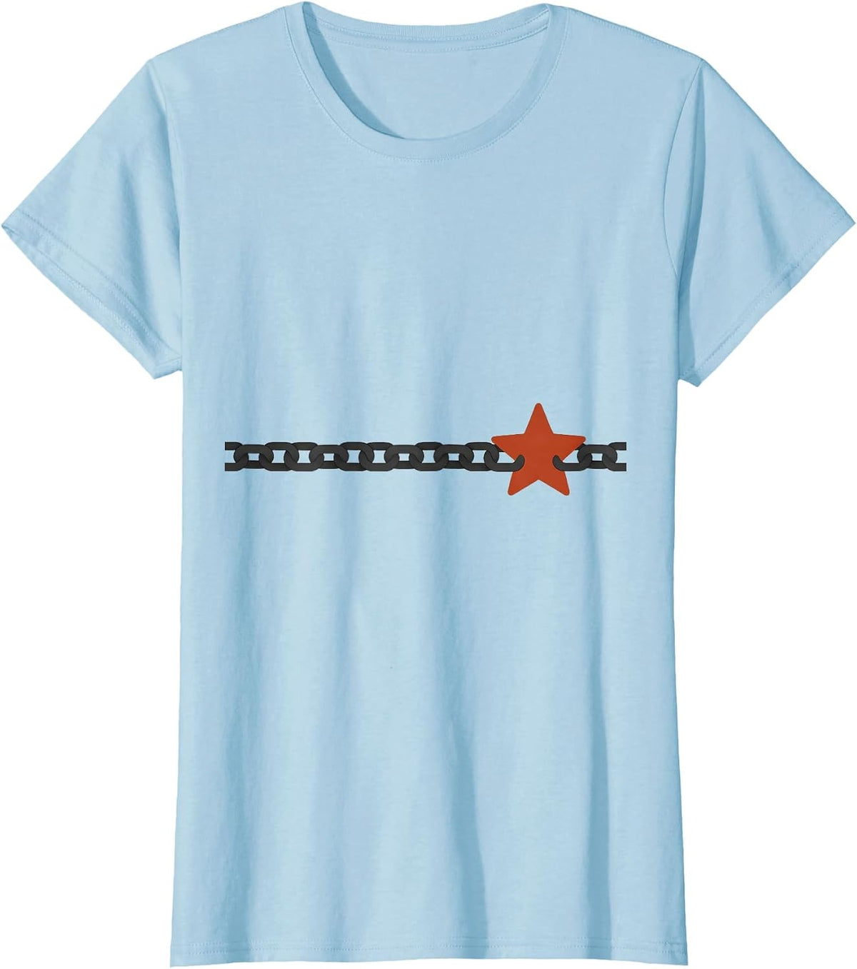 Broken Chain Star Teacher Winter Break Countdown Humor T-Shirt - Baby Blue