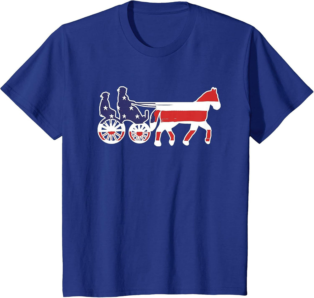 Equestrian Event Combined Driving Flag T-Shirt - Royal Blue