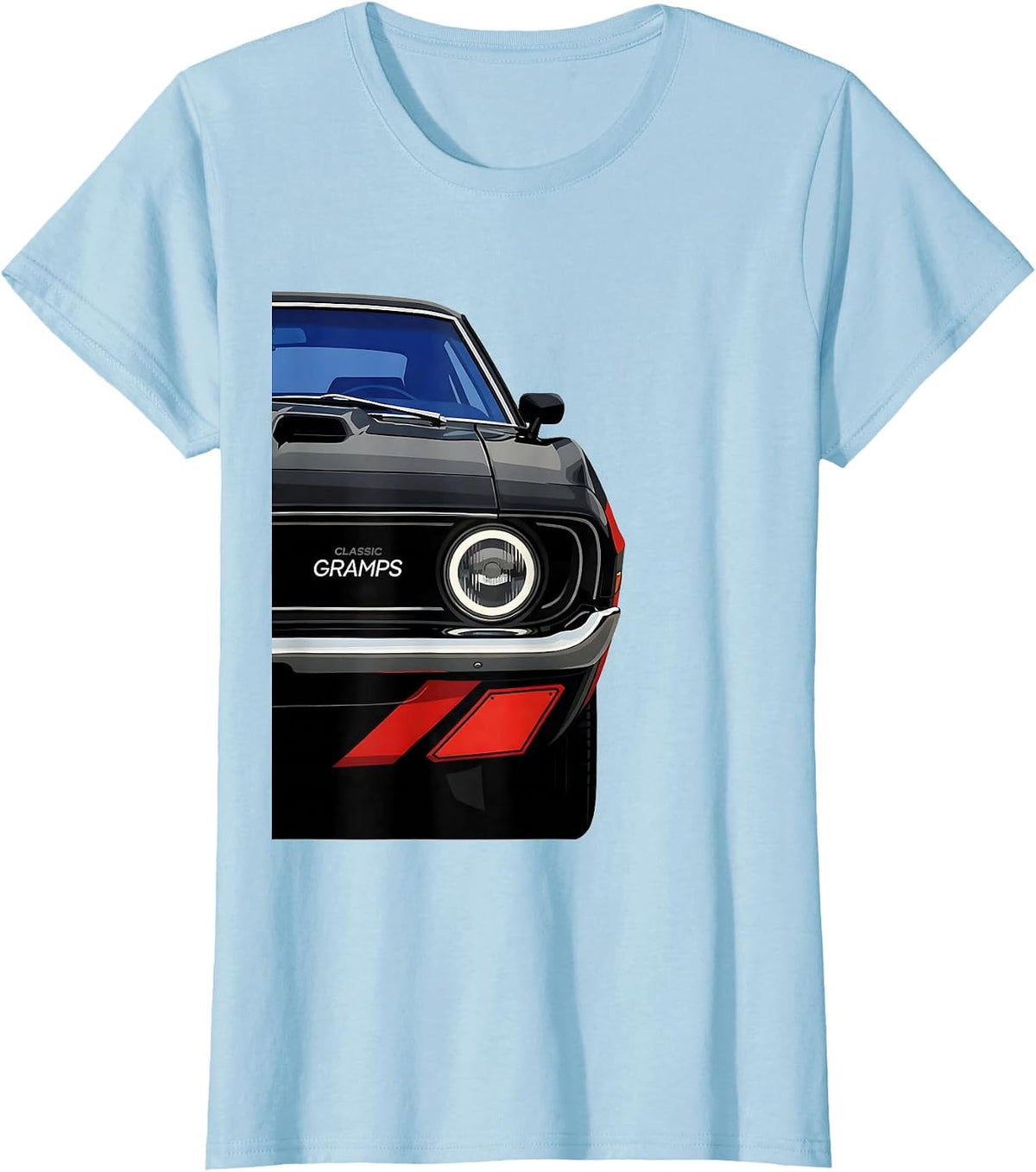 Women's Classic Gramps Funny Grandpa Classic Car Enthusiast Humor T-Shirt - Baby Blue