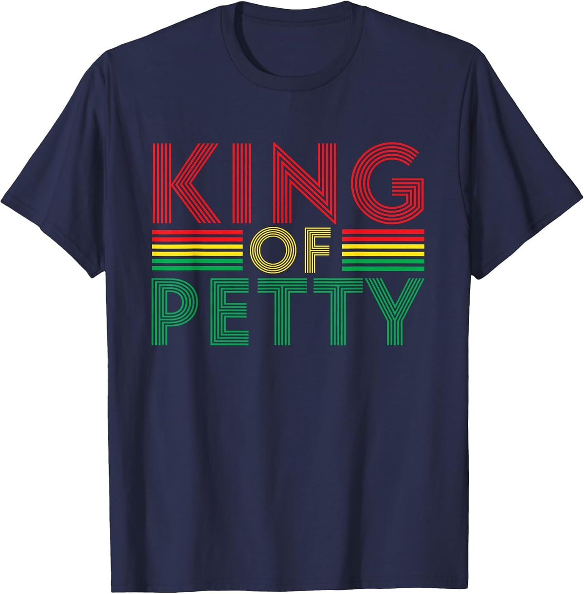 King of Petty Afrocentric African American Juneteenth T-Shirt - Navy Blue