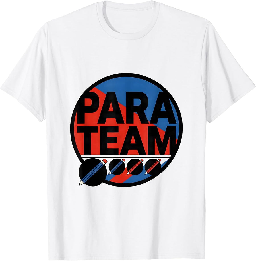 Men's Para Team Bauhaus Modernist Teacher Appreciation T-Shirt - White