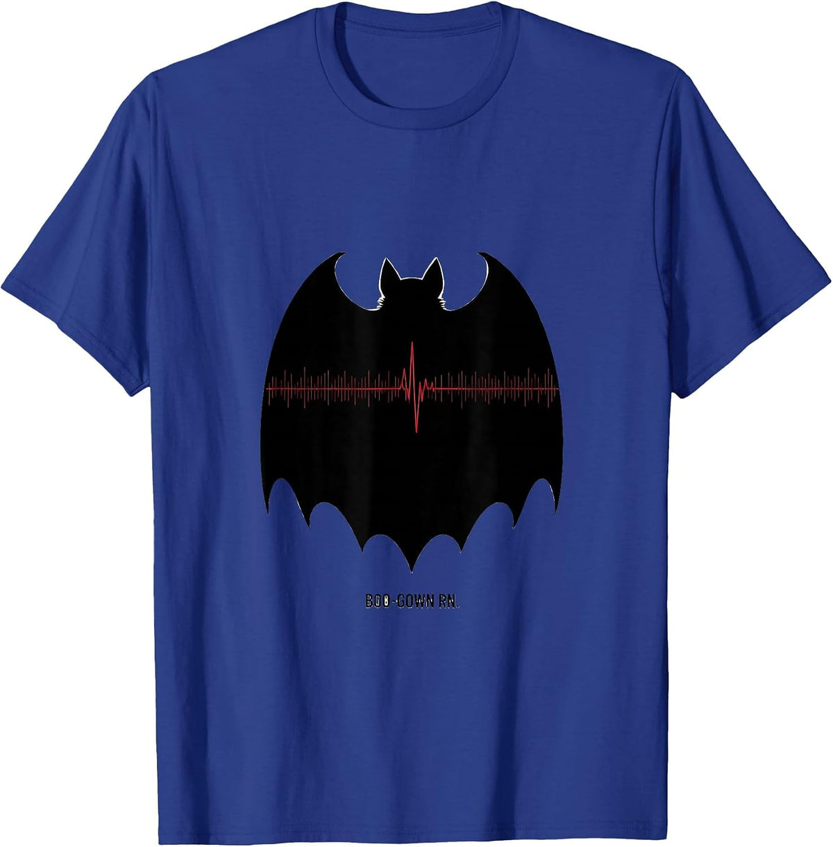 Boo-Gown RN Minimalist Halloween Nurse Medical Humor T-Shirt - Royal Blue
