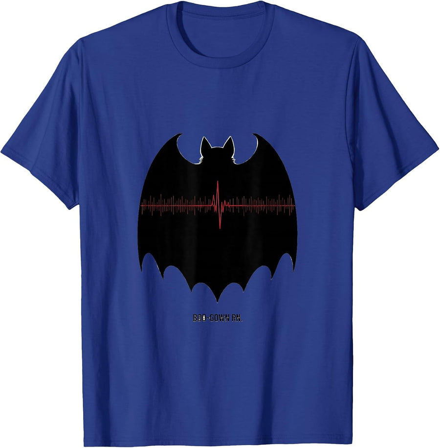 Boo-Gown RN Minimalist Halloween Nurse Medical Humor T-Shirt - Royal Blue