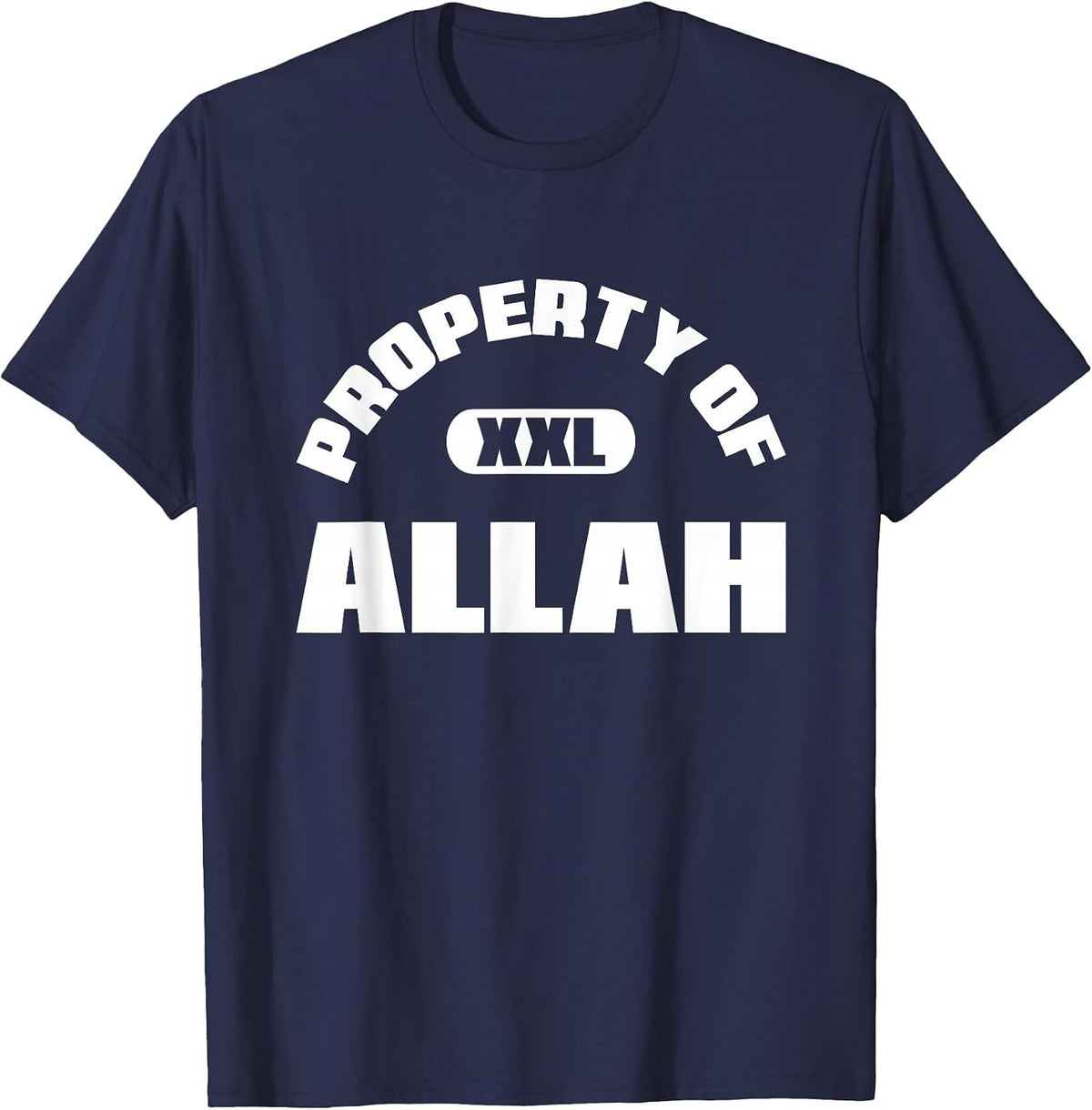Property of Allah Islam Muslim Ramadan Kareem Mubarak Mosque T-Shirt - Navy Blue