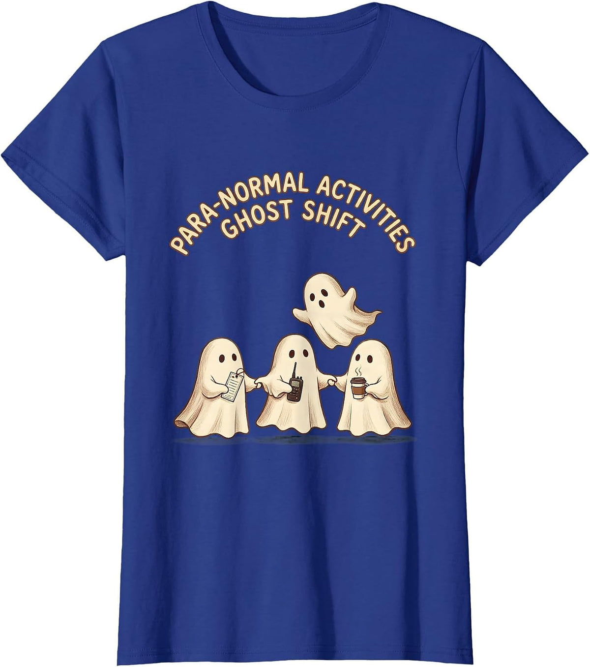 Women's Para-Normal Activities Ghost Shift Storybook SpEd T-Shirt - Royal Blue