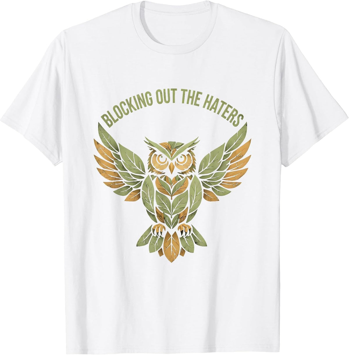 Men's Blocking Out the Haters Volleyball Design T-Shirt - White