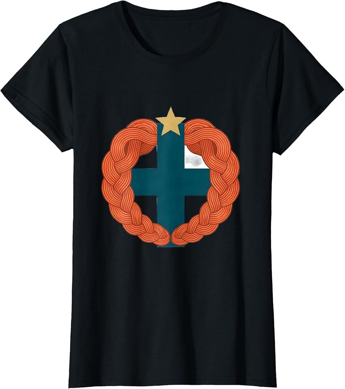 Multiplication Cross Crown Equality Greater Than Division T-Shirt - Black