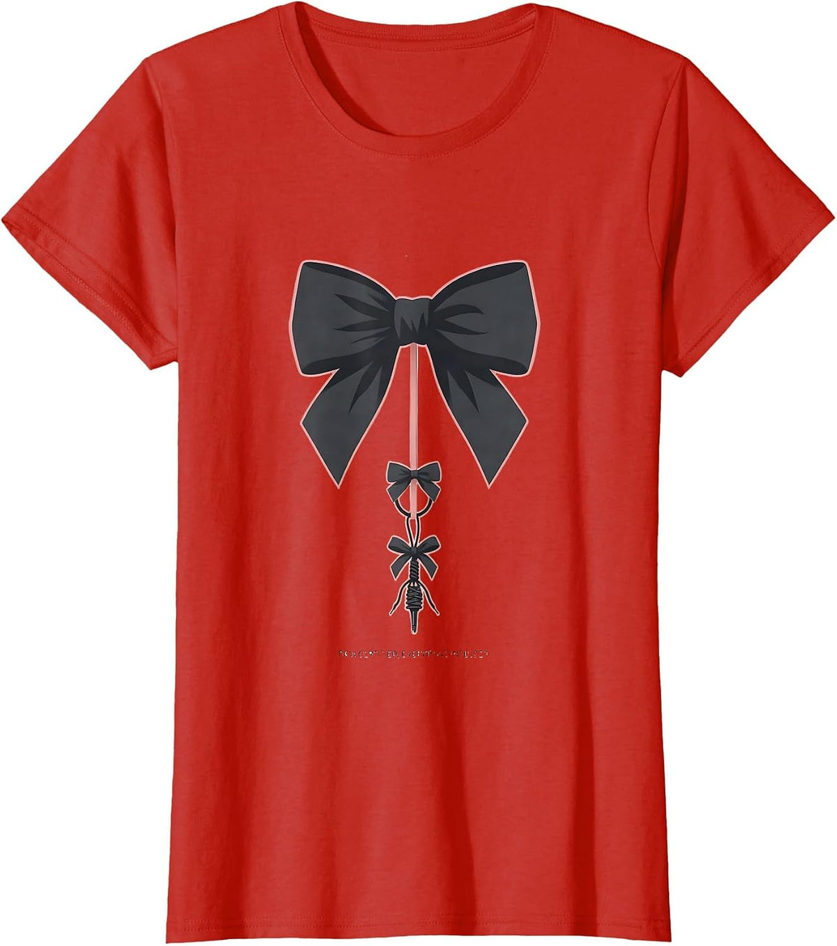 Women's Bow Certified Everything Included Cute Coquette Bow T-Shirt - Red