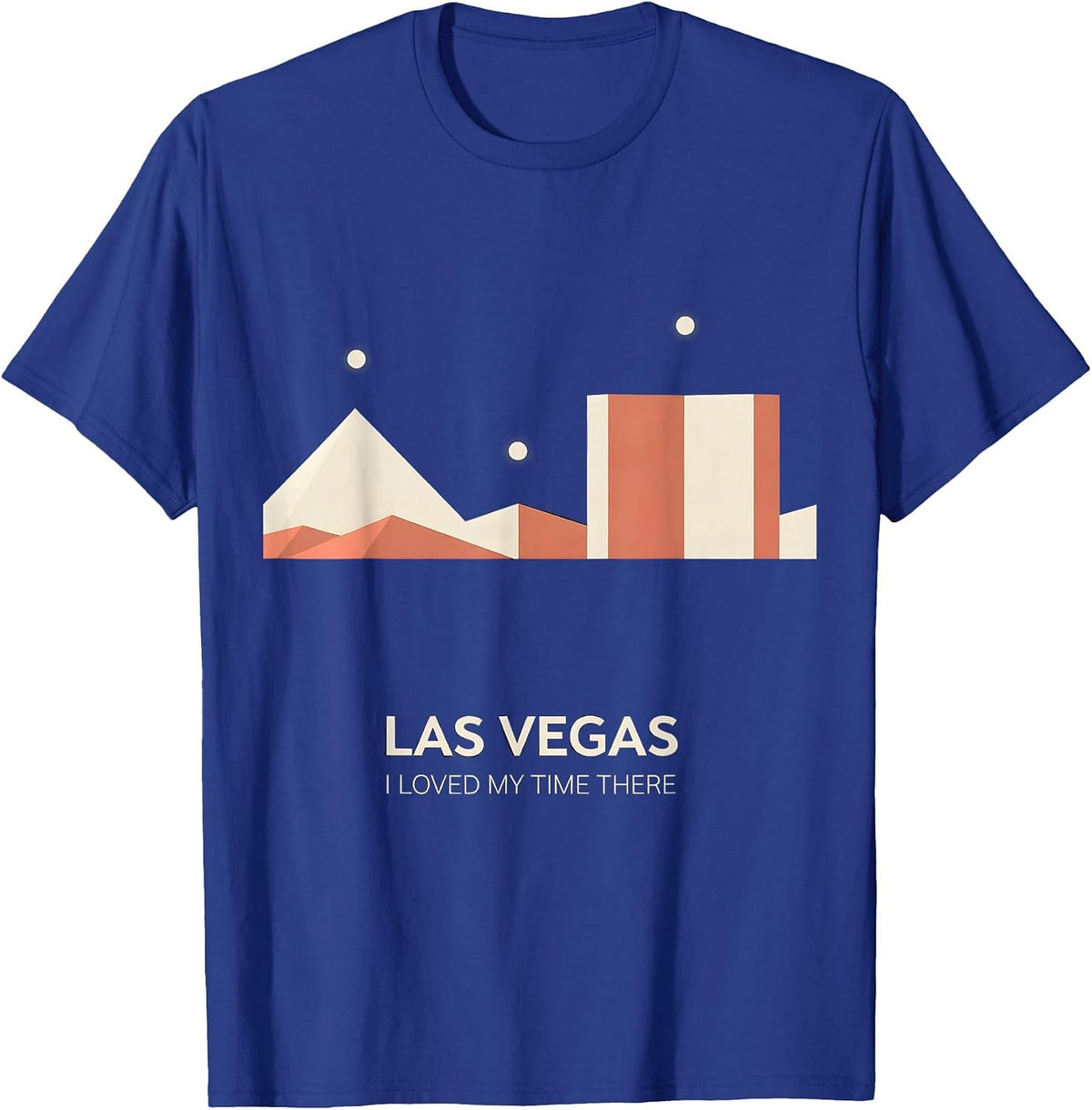 Men's Las Vegas I Loved My Time There Minimalist Skyline Souvenir T-Shirt - Royal Blue