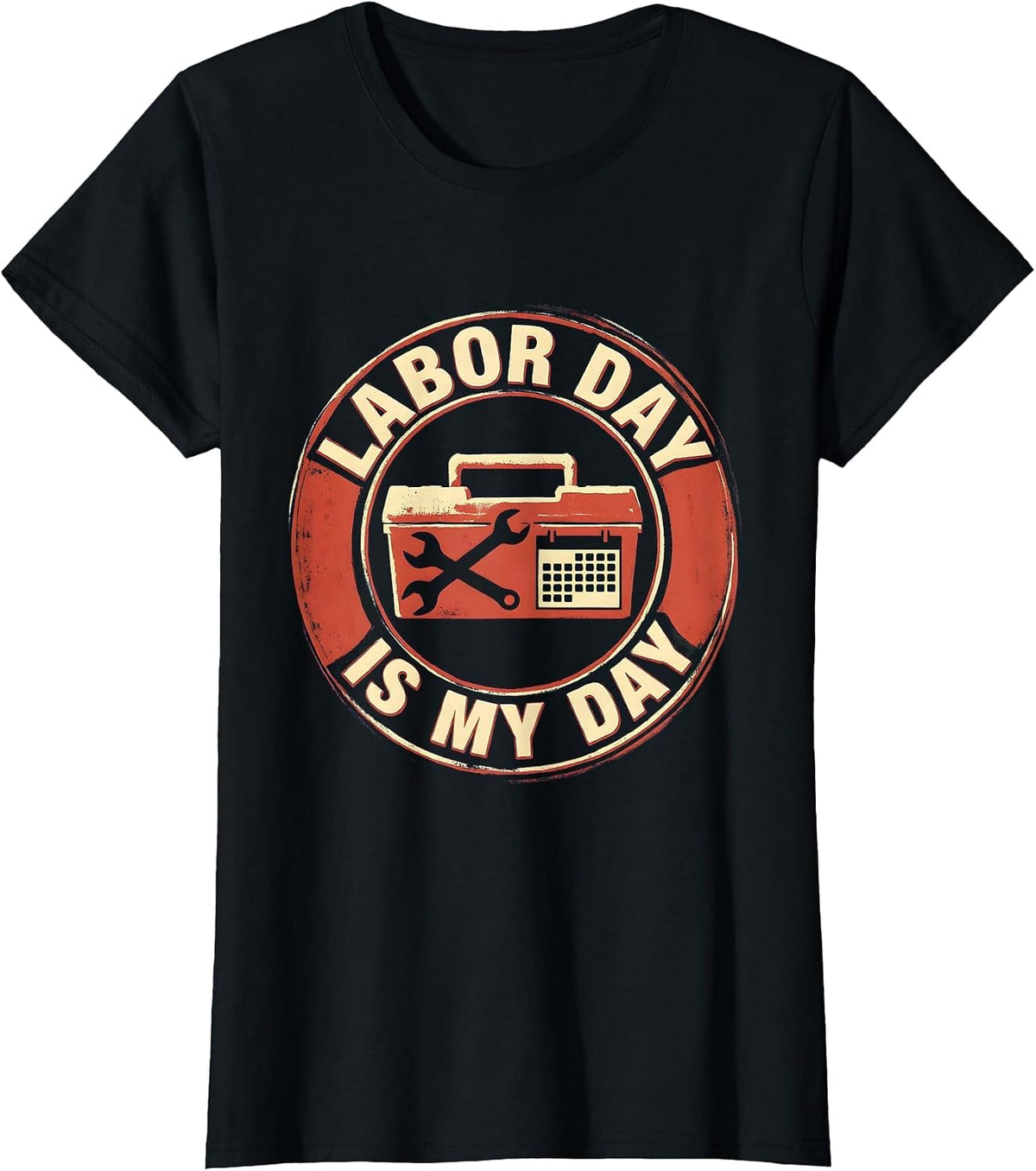 Women's Labor Day Is My Day Funny Tradesman Mechanic Gift T-Shirt - Black
