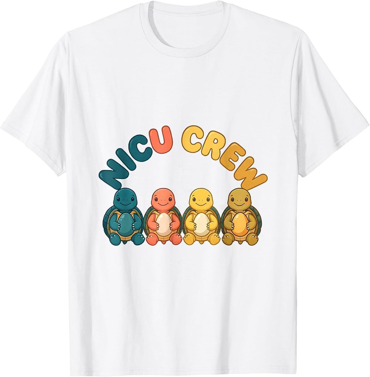 Men's NICU Crew Cute Animal Pediatric Nurse Practitioner Pride T-Shirt - White