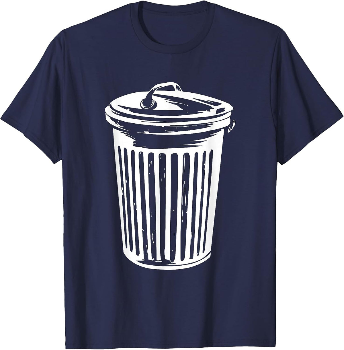 Trash Can Halloween Costume Garbage Can Trashcan Costume T-Shirt - Navy Blue