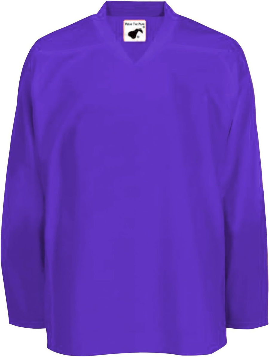Pearsox Mesh Polyester Hockey Jersey for Men's - Ice Hockey Athletic Plain Sports Jersey with Pullover Closure, Long Sleeves