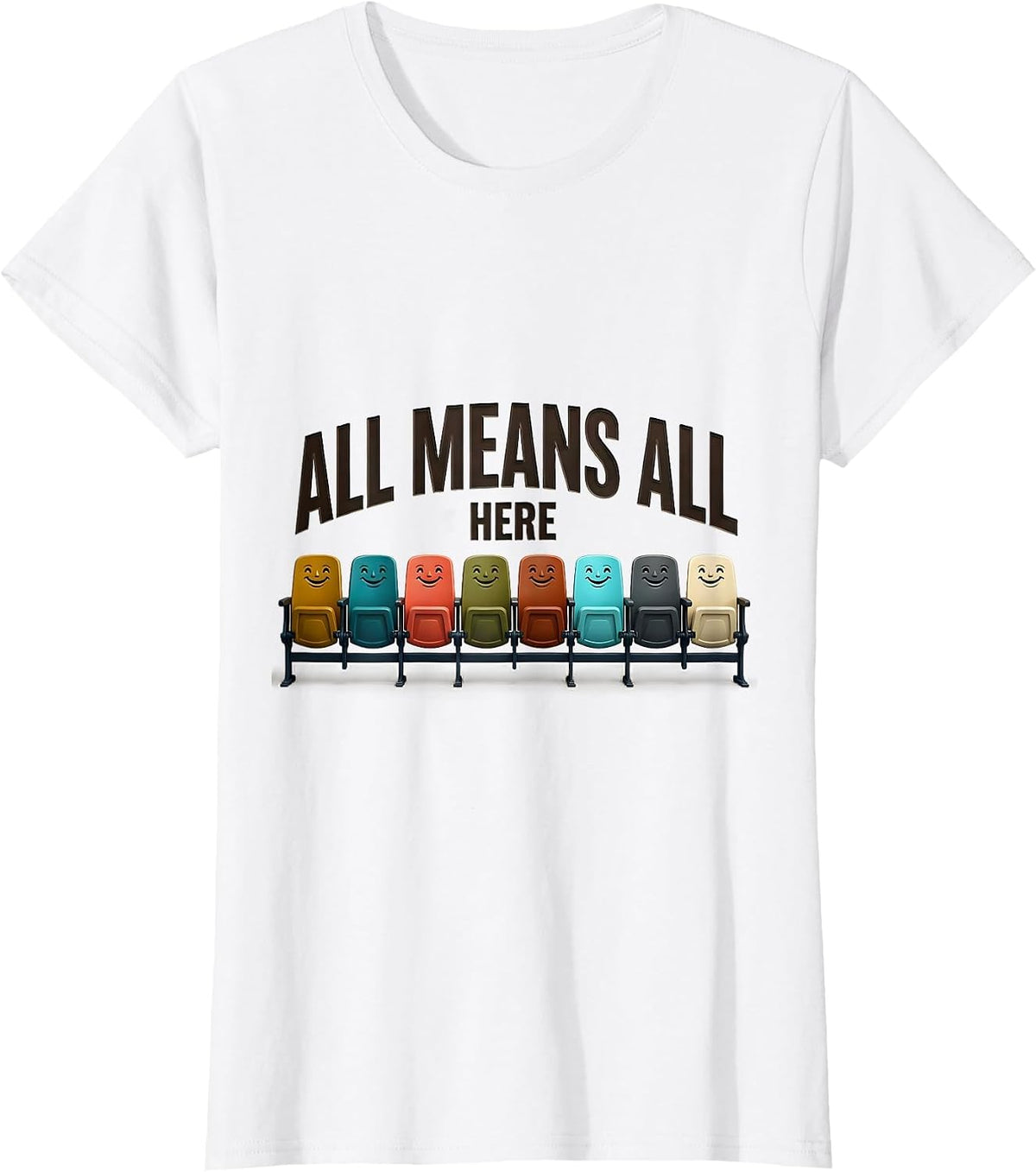 All Means All Here Special Education Teacher Autism T-Shirt - White