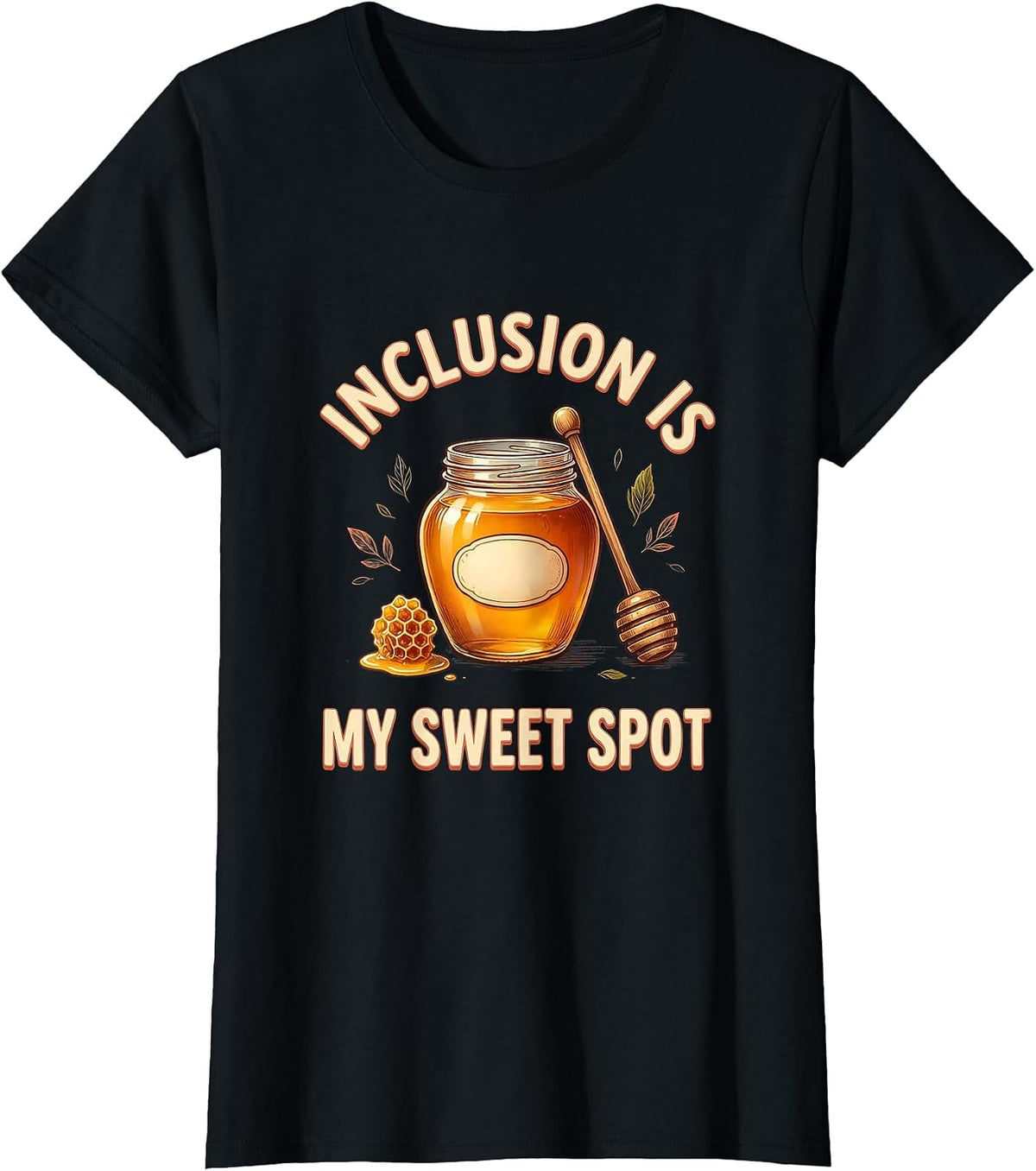 Women's Inclusion Is My Sweet Spot Whimsical Special Education T-Shirt - Black