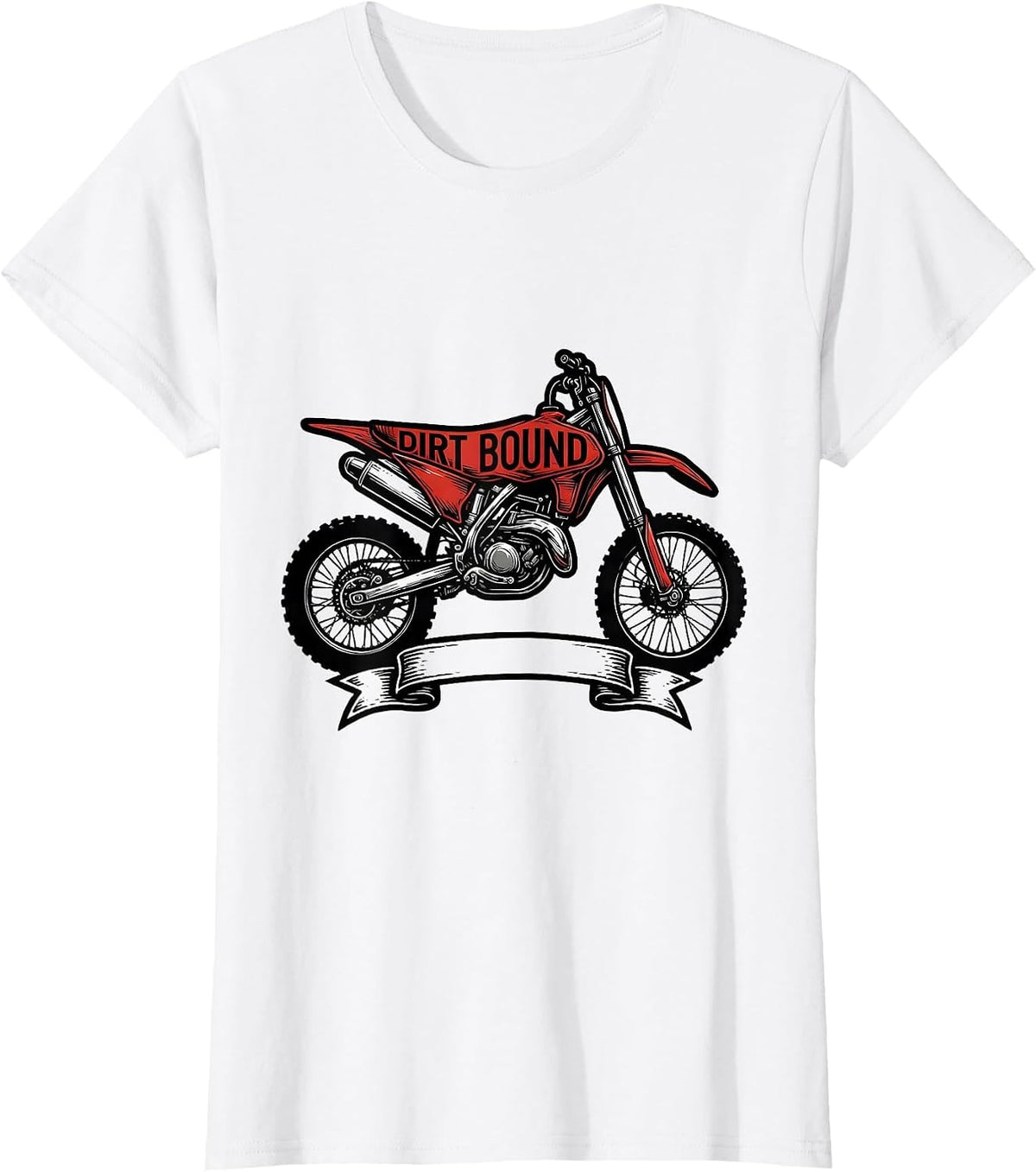 Dirt Bound Retro Dirt Bike Rider Motocross T-Shirt - White